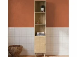 Sweeek Columna de almacenamiento para cuarto de baño natural