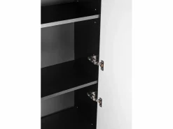 Discount Columna de baño estriada FLOW 136 cm negra Negro