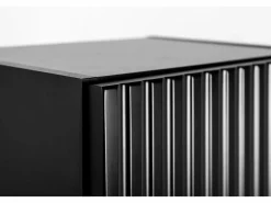 Discount Columna de baño estriada FLOW 136 cm negra Negro