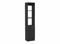 Online TuHome Columna de Baño Malaga en melamina con un gabinete y 3 estantes , 162 cm X 33 cm X 26.4 cm , Negro