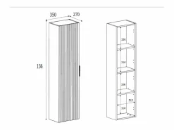 Sale Columna de baño, , 35 x 136 x 27 cm, tirador dorado Columna De Baño