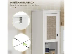 Clearance Columna de baño Sahara 2 puertas con 2 compartimentos /natural 167,5x40x30 cm Columna De Baño
