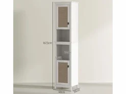Clearance Columna de baño Sahara 2 puertas con 2 compartimentos /natural 167,5x40x30 cm Columna De Baño
