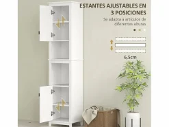Clearance Columna de baño Sahara 2 puertas con 2 compartimentos /natural 167,5x40x30 cm Columna De Baño