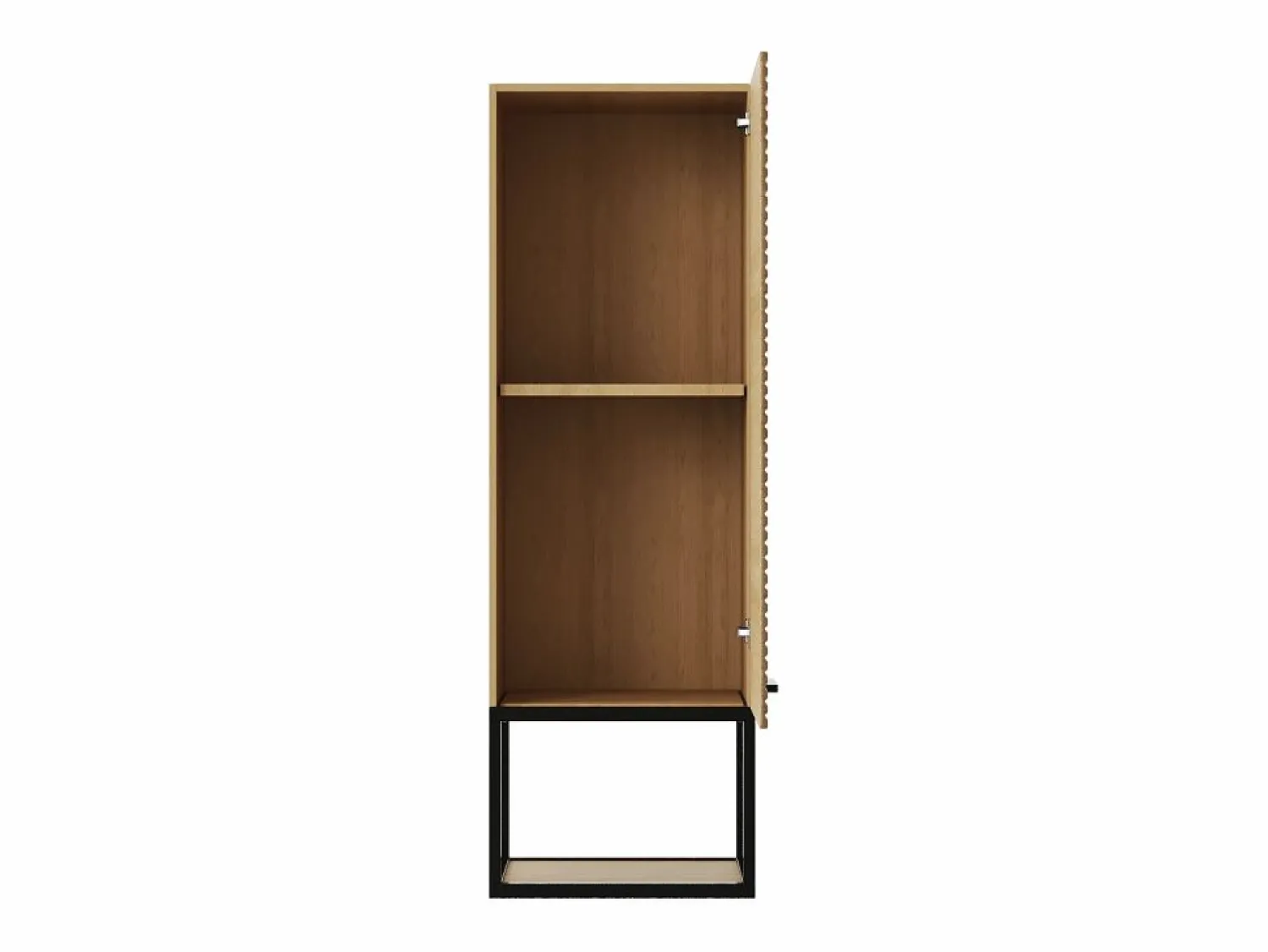 Sale Columna de baño suspendida estriada con hueco - Natural claro - H104 cm - SARONE Columna De Baño