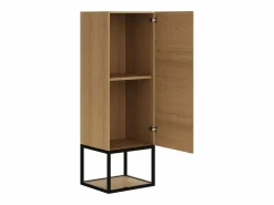 Sale Columna de baño suspendida estriada con hueco - Natural claro - H104 cm - SARONE Columna De Baño