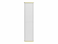 New Vente-unique Columna de baño suspendida estriada, color mate, 3 estantes, Al.140 cm, KELIZA Blanco