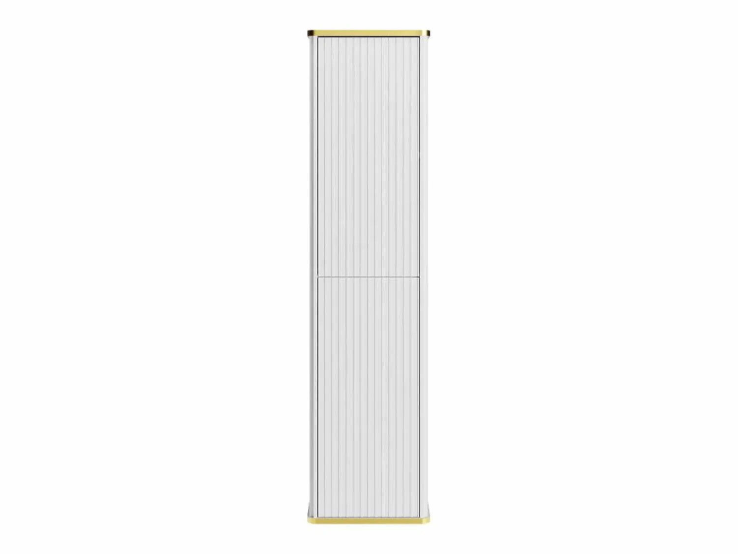 New Vente-unique Columna de baño suspendida estriada, color mate, 3 estantes, Al.140 cm, KELIZA Blanco