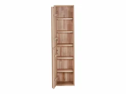 Clearance Columna de baño suspendida de roble macizo - Natural claro - H140 cm - SARLO Columna De Baño