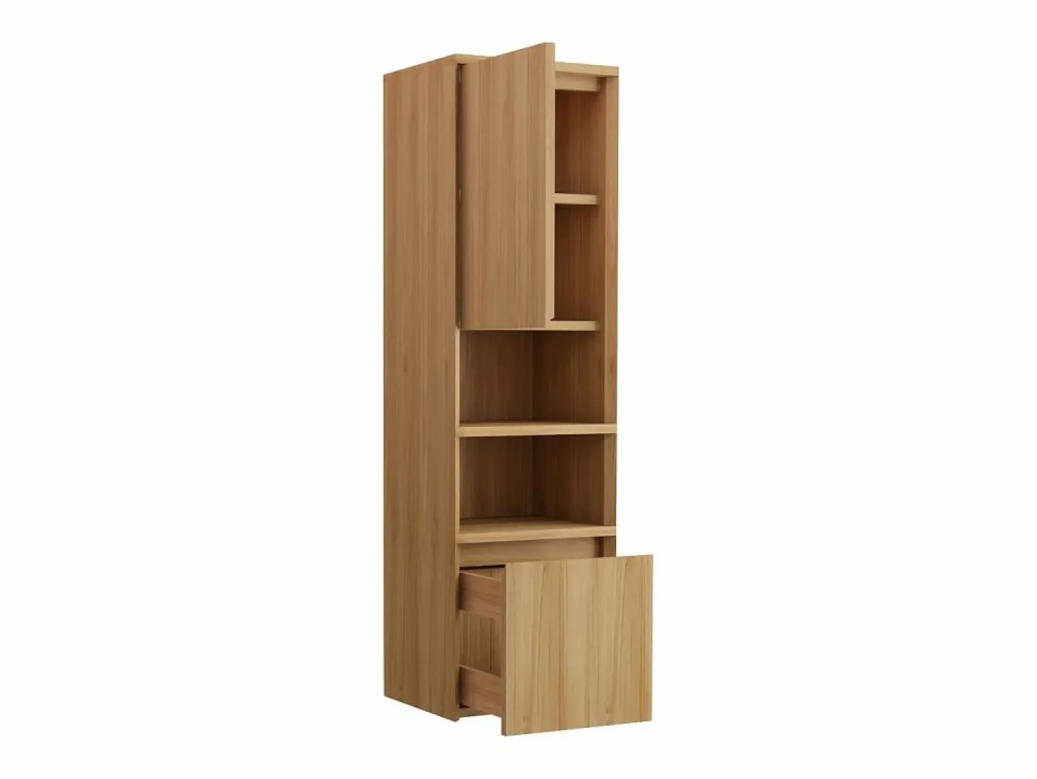 New Columna de baño suspendida de teca con estantes - Alt.140 cm - KUPANG Columna De Baño
