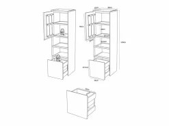 New Columna de baño suspendida de teca con estantes - Alt.140 cm - KUPANG Columna De Baño