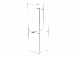 Sale Columna de cuarto de baño haaus Zed, suspendida, 2 puertas, brillo/, MDF, L 29 x A 22 x 104 cm Mueble De Pared Para Baño