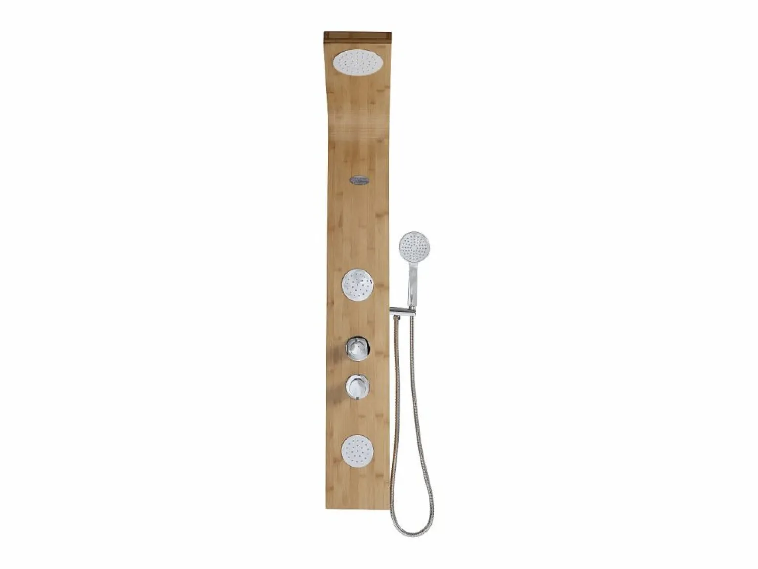 Shower & Design Columna de ducha con hidromasaje TISSIA, panel de bambú