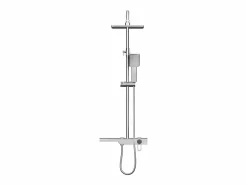 Sale Shower & Design Columna de ducha de aluminio - Níquel cepillado - H126 x L40 x P35,5 cm - JIZEO Plateado