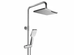 Sale Shower & Design Columna de ducha de aluminio - Níquel cepillado - H126 x L40 x P35,5 cm - JIZEO Plateado