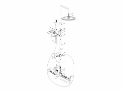 Valaz Columna de ducha monomando MORA Ø 20cm Cromado