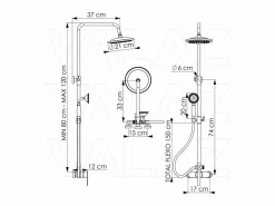 Sale Columna de ducha monomando retro TURSI envejecido Columna De Ducha