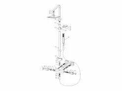Discount Columna de ducha termostática NILA mate 25 cm x 25 cm Columna De Ducha