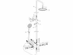 Valaz Columna de ducha termostática BOSSA mate Ø 25 cm