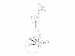 Discount MIRLO Columna de ducha termostática NILA mate 20 cm x 20 cm Negro