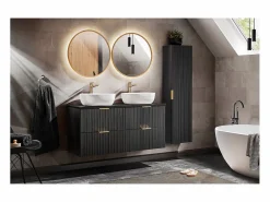 Petits-Meubles Columna de pared 1 puerta Adriel Negro