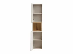 Hot Petits-Meubles Columna de pared 2 puertas 1 compartimiento Manoa Cachemira y madera Beige