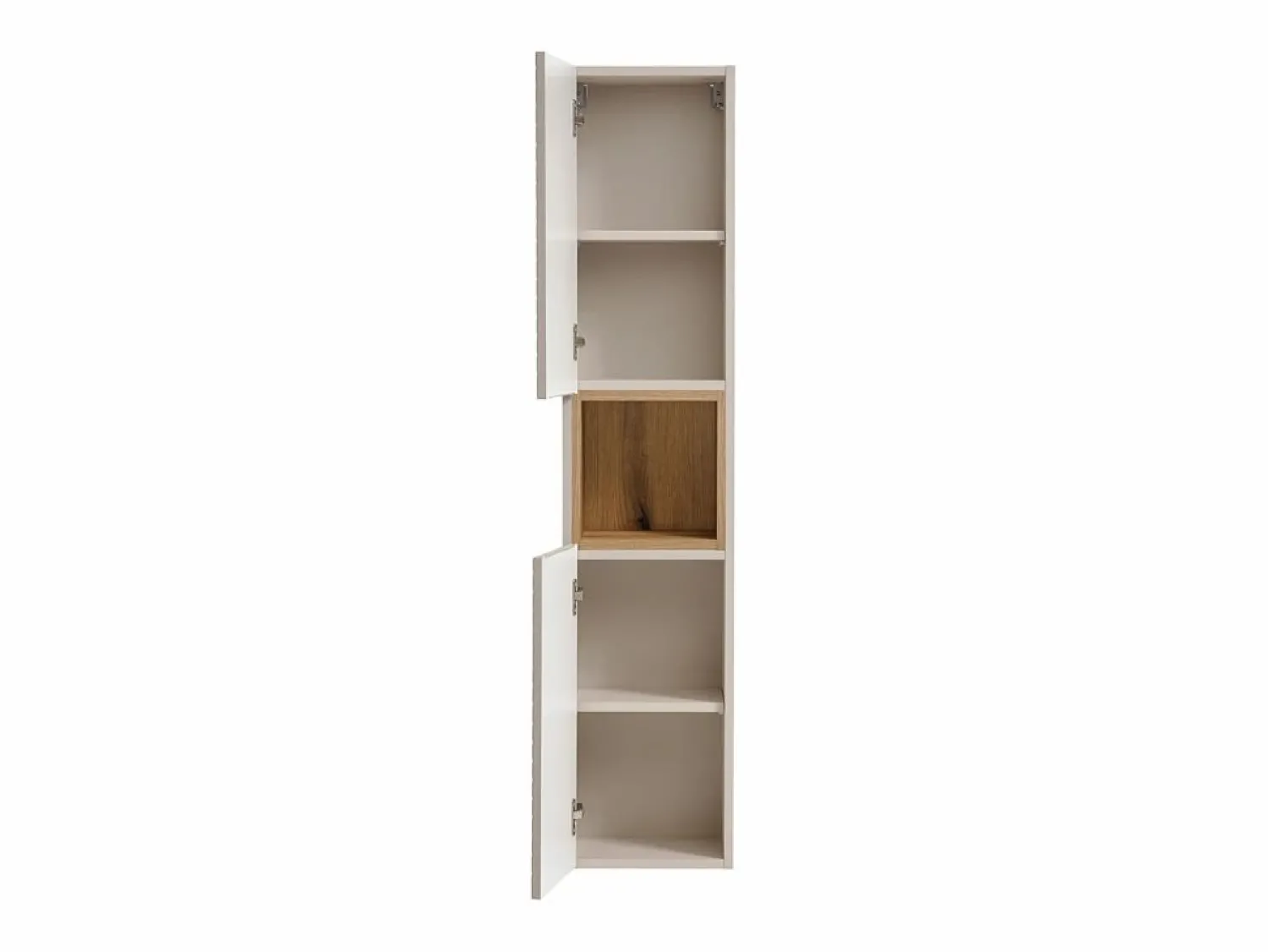 Hot Petits-Meubles Columna de pared 2 puertas 1 compartimiento Manoa Cachemira y madera Beige
