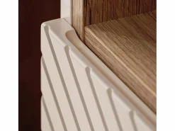 Hot Petits-Meubles Columna de pared 2 puertas 1 compartimiento Manoa Cachemira y madera Beige