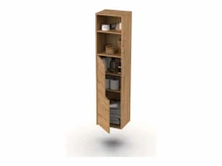Columna para baño Nadia acabado roble gold, 150 cm(alto) 36,5 cm(ancho) 30 cm(largo) Marru00f3n