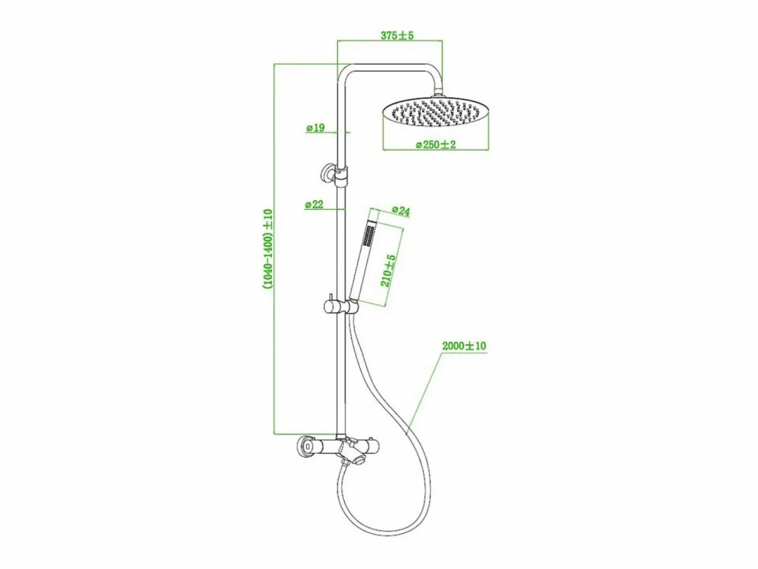 Online Essebagno Columna termostática para bañera y ducha Luisa II 250 oro cepillado Dorado