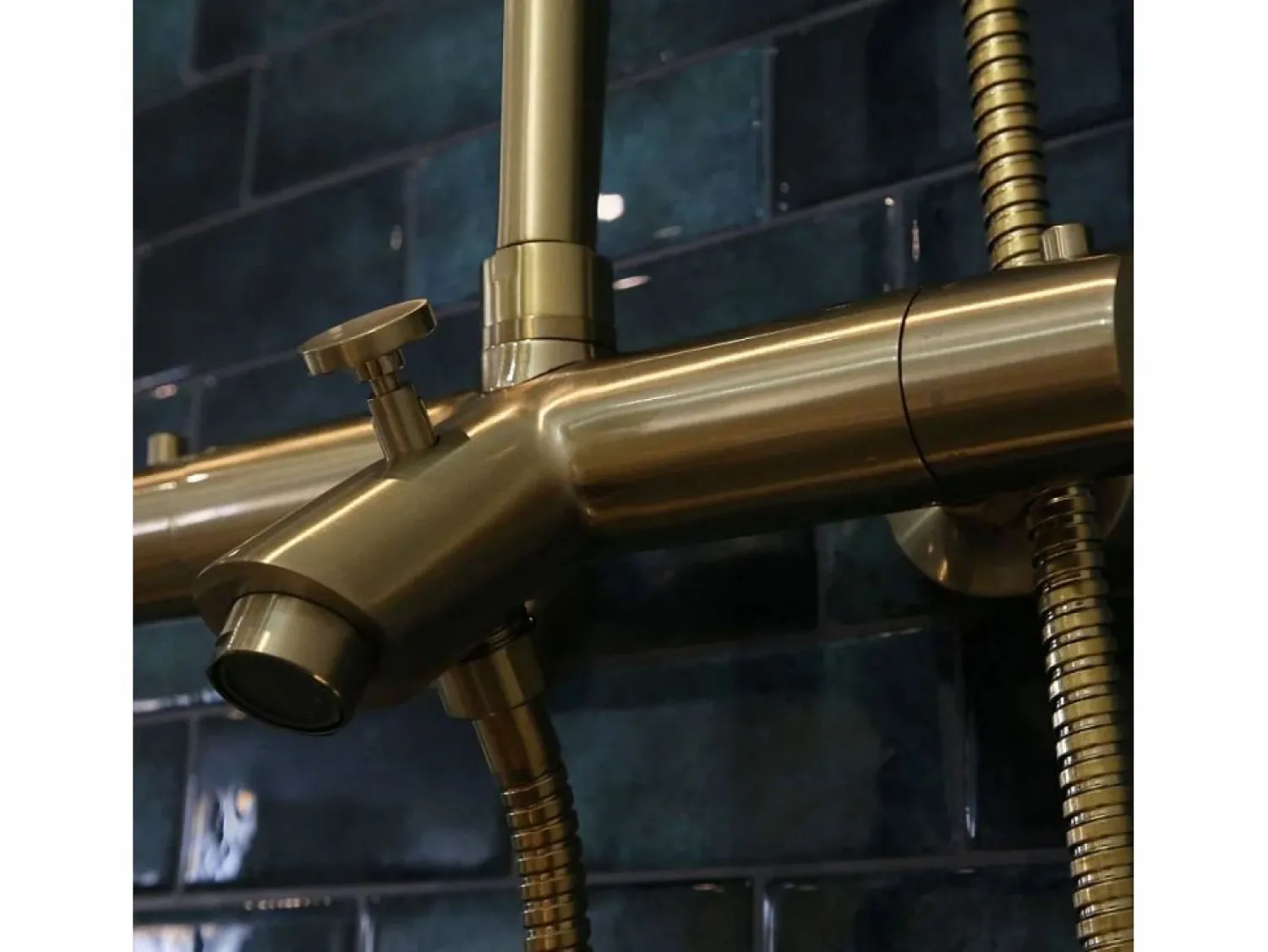 Online Essebagno Columna termostática para bañera y ducha Luisa II 250 oro cepillado Dorado