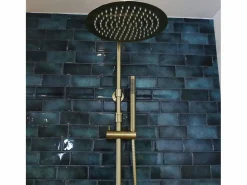 Online Essebagno Columna termostática para bañera y ducha Luisa II 250 oro cepillado Dorado