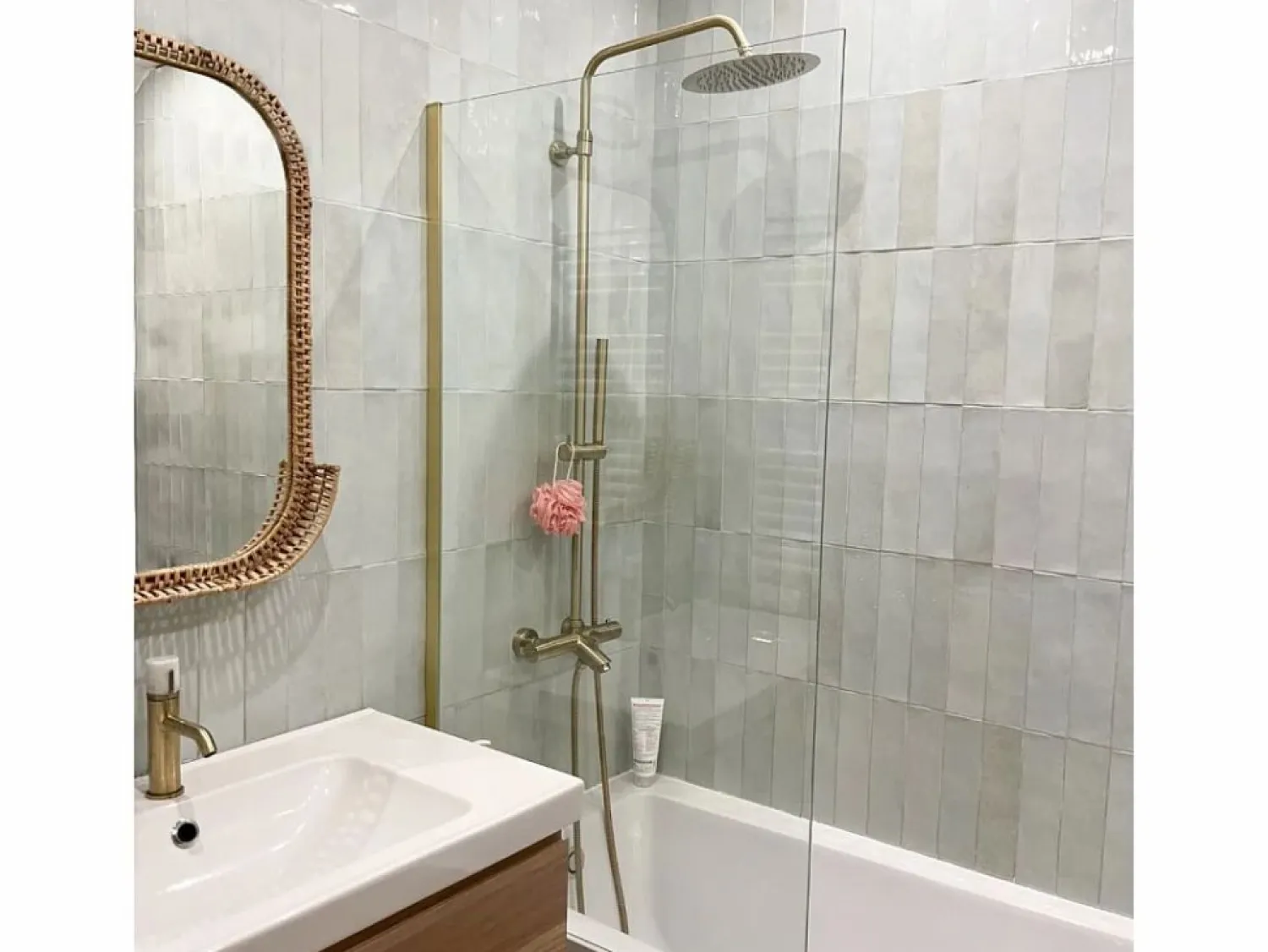 Online Essebagno Columna termostática para bañera y ducha Luisa II 250 oro cepillado Dorado