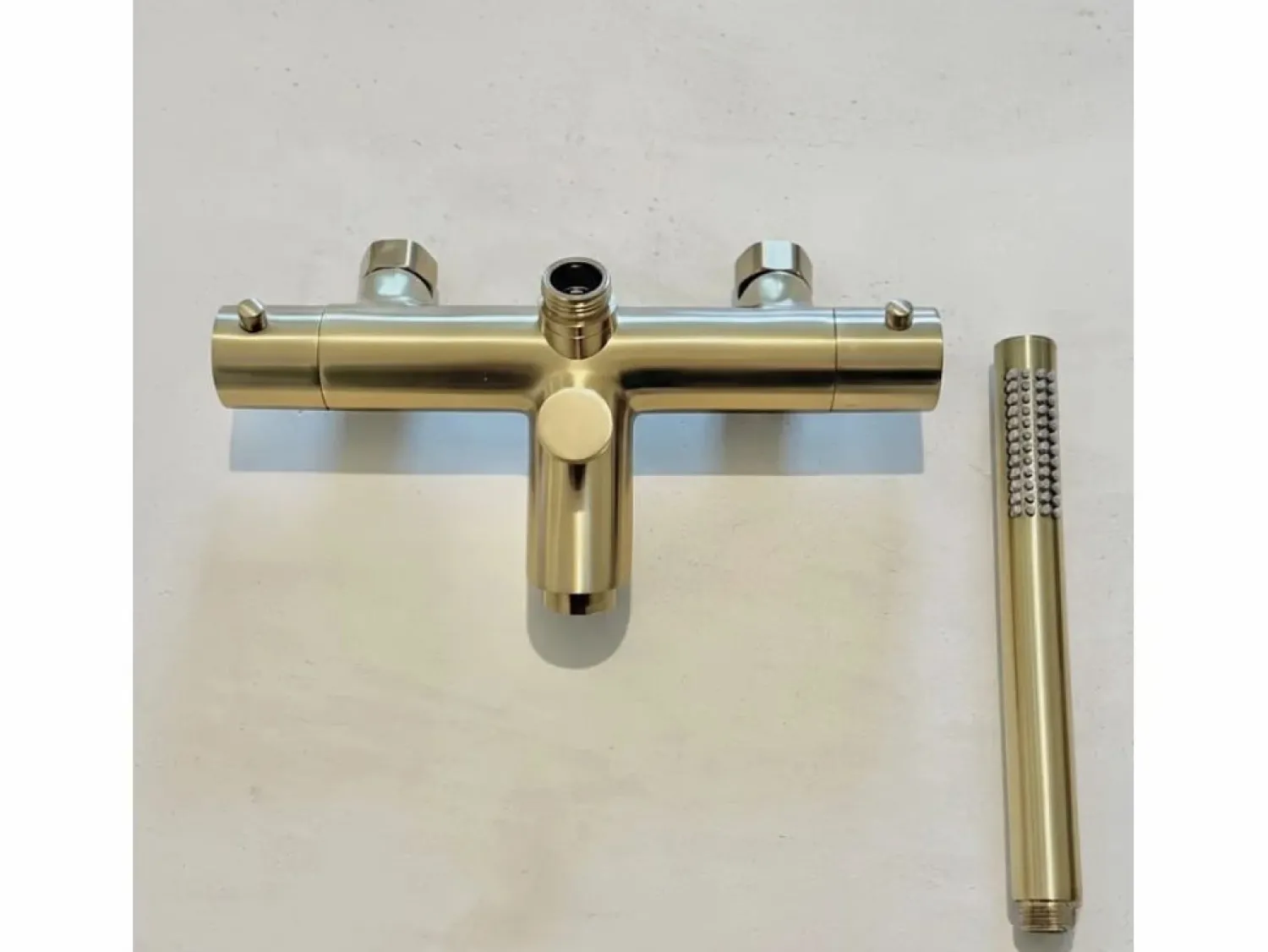 Online Essebagno Columna termostática para bañera y ducha Luisa II 250 oro cepillado Dorado