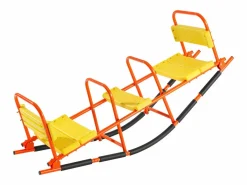 Best Columpio Balancín SucceBuy, Capacidad de Carga 90,7 kg, con Asas, Asientos Amplios con Respaldo, para Césped, Jardín, para 2 Niños de 3 Años en Adelante Columpio