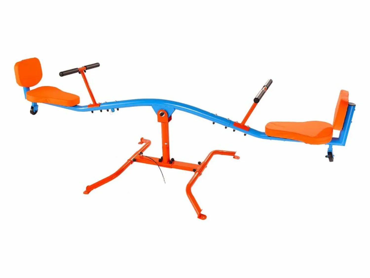 Online Columpio Balancín SucceBuy, Capacidad de Carga 136 kg, con Cómodas Asas, Asientos con Respaldo, Rotación de 360°, para 2 Niños de 3 Años en Adelante Columpio
