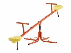 Discount Columpio de Balancín SucceBuy para Niños, Capacidad 45,4 kg por Asiento, Equipado con Asas Ergonométricas, Patas de Soporte de 4 Ramas, Rotación 360°