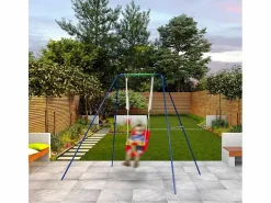 New AHD Columpio de jardín para niños con asiento T-bar Dado Multicolor