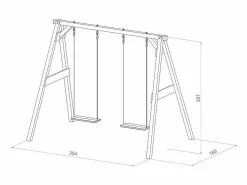 Best Axi Columpio de madera Columpio doble Marru00f3n