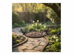 Outlet Best For Birds Comedero colgante con pájaro decorativo 2 pájaros Marru00f3n