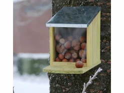 Sale Comedero de madera y zinc para ardillas Comida Para Animales De Compañía