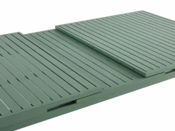 Clearance MYLIA Comedor de jardín aluminio mesa extensible 180/240 y 8 sillones - - NAURU Verde almendra