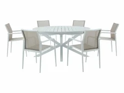 Online Comedor de jardín de aluminio: una mesa extensible + 6 sillas - YOHA de Comedores De Jardín