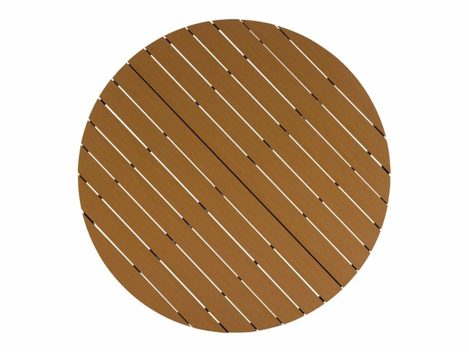 MYLIA Comedor de jardín de aluminio: mesa redonda D.125 cm y 4 sillones - Antracita y natural claro - ZEYVA de
