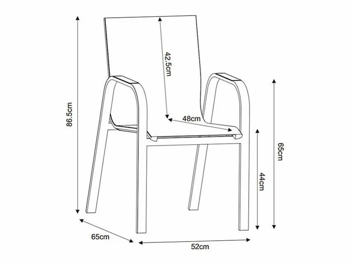 MYLIA Comedor de jardín de aluminio: mesa redonda D.125 cm y 4 sillones - Antracita y natural claro - ZEYVA de