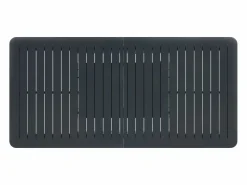 Comedor de jardín de aluminio: una mesa extensible L.205/286,5 cm y 6 sillones apilables - Antracita - MACILA de Comedores De Jardín
