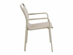 Best Comedor de jardín de aluminio: una mesa redonda extensible L.150/200 cm y 4 sillones apilables - - VELYRA de Comedores De Jardín