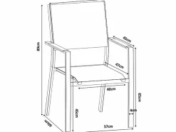 Clearance Comedor de jardín de aluminio: mesa redonda extensible L.150/200 cm y 6 sillones apilables - Antracita - YOHA de Comedores De Jardín