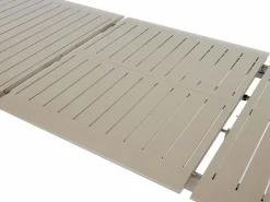 Online MYLIA Comedor de jardín de aluminio: una mesa extensible L.205/286.5 cm y 6 sillones apilables - - MACILA de Topo