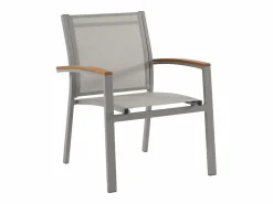 Online MYLIA Comedor de jardín de aluminio con mesa extensible 180/240 y 6 sillas - NAURU de Topo